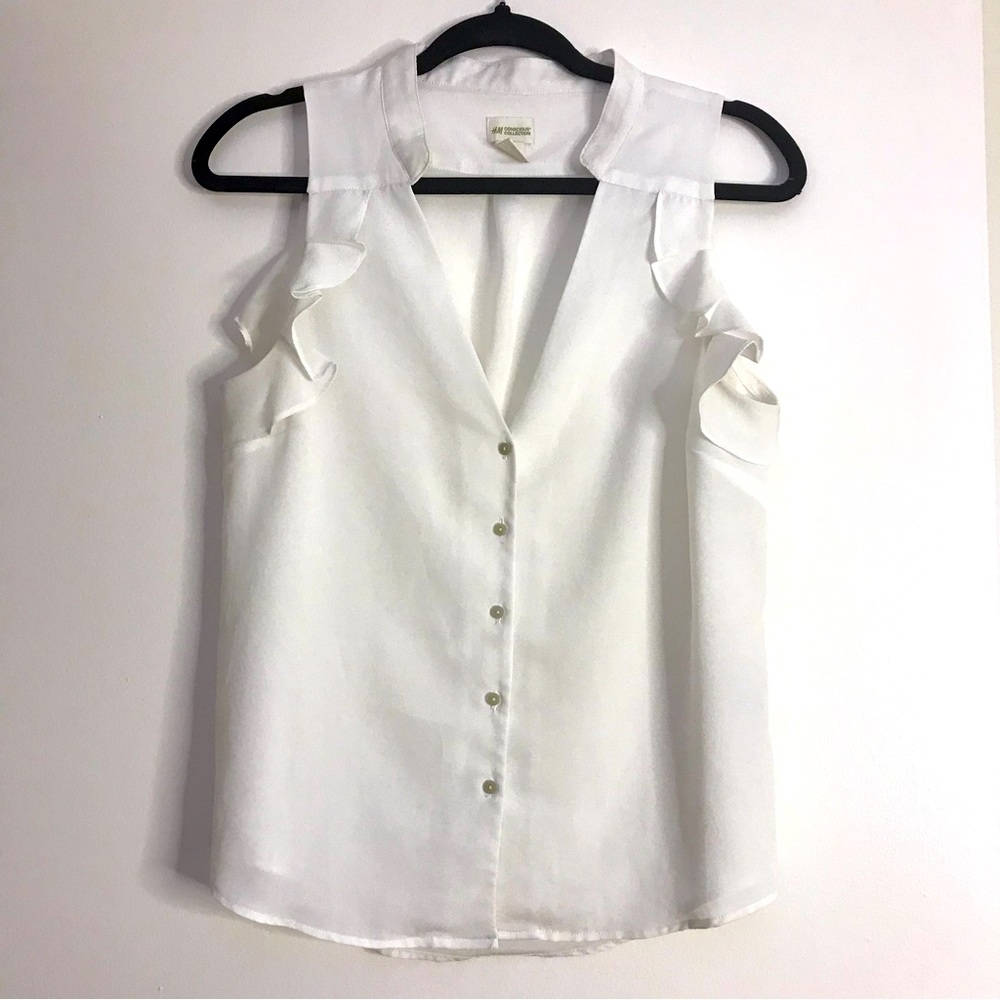 Sleeveless White H&M Blouse